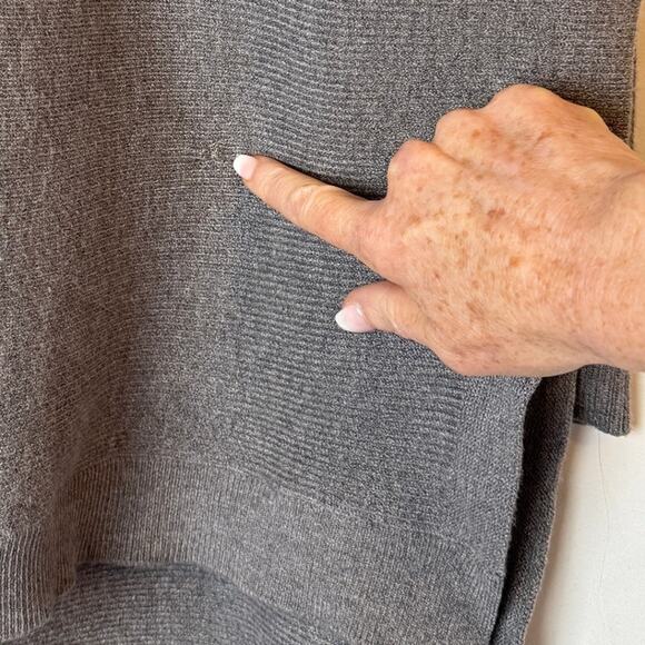 Anrabess Ribbed Turtleneck Oversized Sweater Gray Size M - Picture 3 of 7